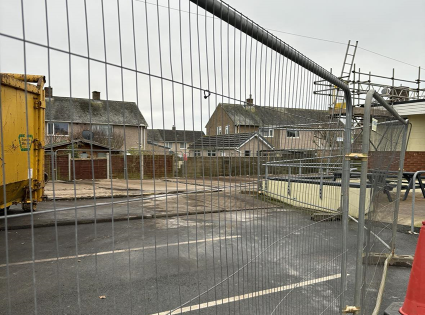 The site after demolition